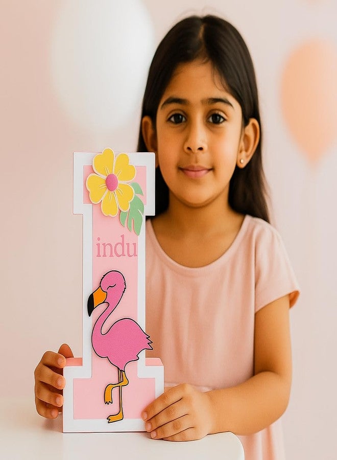 Sam Cute Land حرف ثلاثي الأبعاد بتصميم فلامنجو من سامكيوتلاند - زينة عيد ميلاد استوائية مقاس 8 بوصات - Image 3